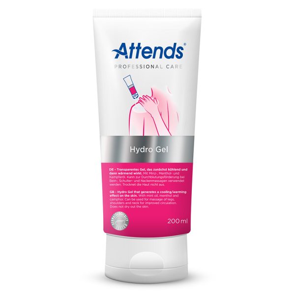 Attends Professional Care Hydro Gel, Cooling & Warming Massage Gel with Mint Oil, Camphor & Menthol - 200ml