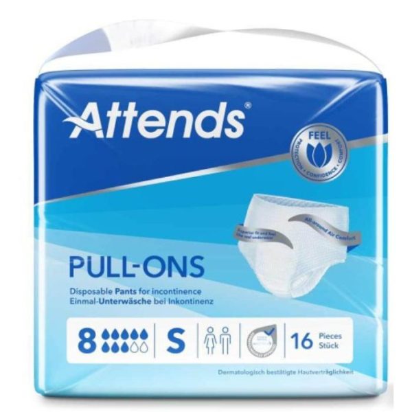 Attends Pull On 8 Small 16's Incontinence Adult Diapers