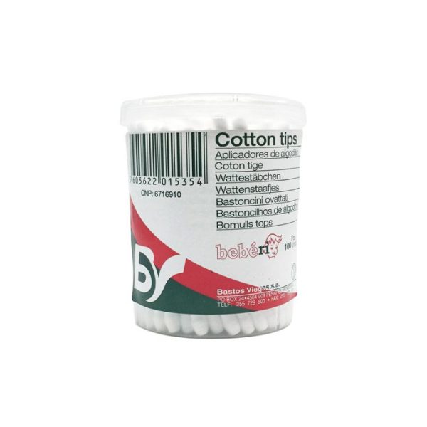 Bastos viegas Cotton Tips (Container Of 100 Pcs)
