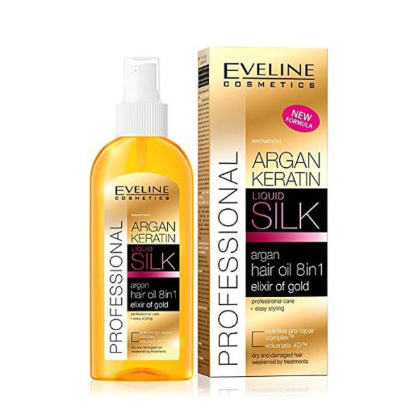 Eveline Hair Oil 8 In 1 Argan + Keratin 150ml