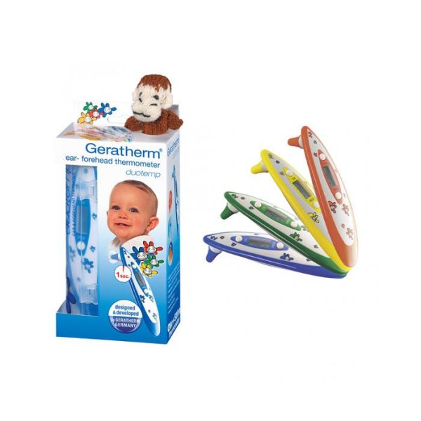 Geratherm Duo Temp Ear Forehead Thermometer Yellow