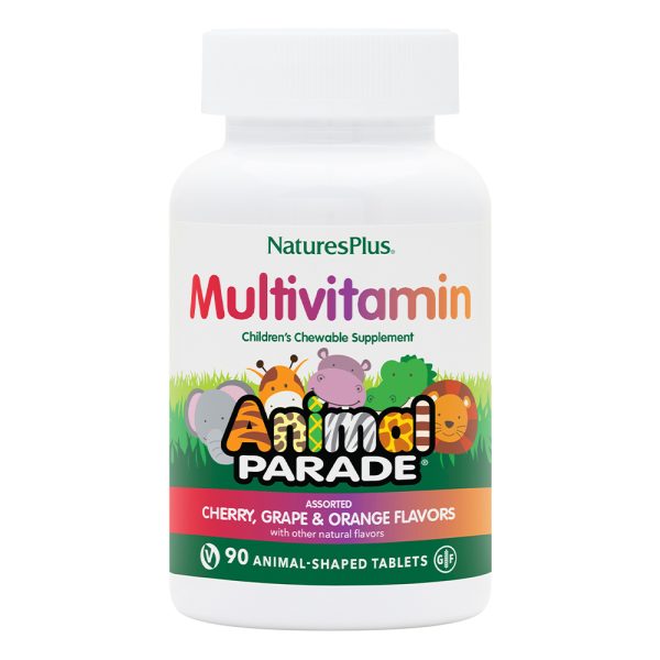 Natures Plus Animal Parade Assorted Cherry Orange & Grape 90 Tablets