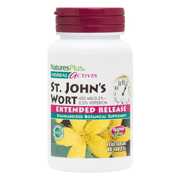 Natures Plus Herbal Actives St. Johns Wort 450 mg Hypericin 60's