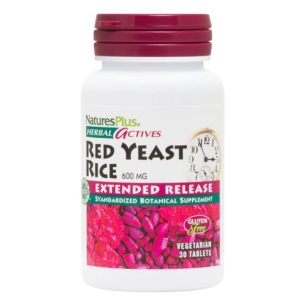 Natures Plus Herbal Actives Red Yeast Rice 600 mg 1.7% 30's