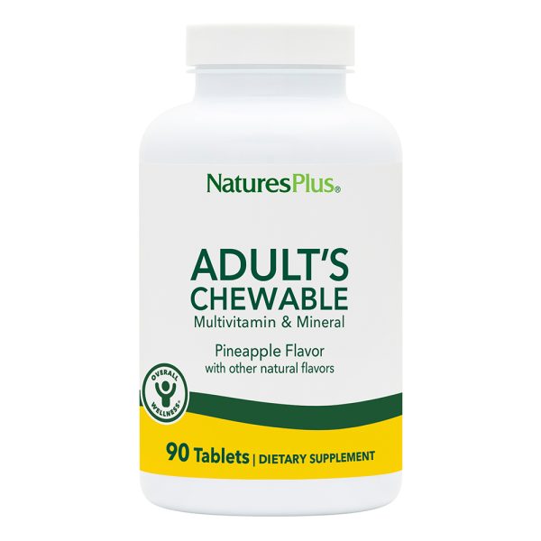 Natures Plus Adults Chewable Multivitamin & Minerals Pineapple flavour 90's
