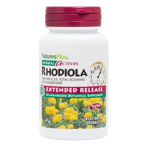 Natures Plus Herbal Actives Rhodiola 1000 Mg 5.4% Total Rosavins 30's