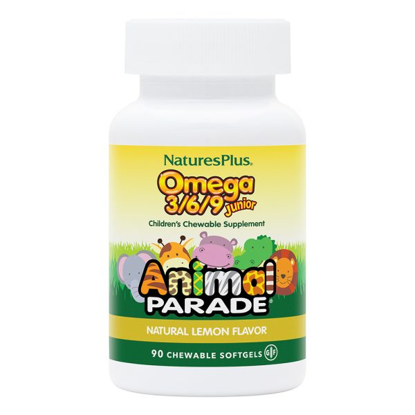 Natures Plus Animal Parade Omega 3 6 9 Junior 90 Softgels