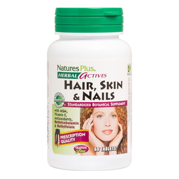 Natures Plus Herbal Actives Hair Skin & Nails 60's