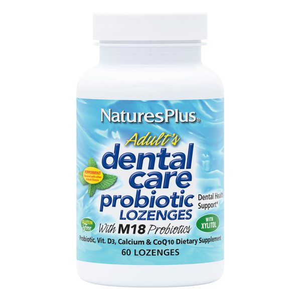 Natures Plus Adults Dental Care Probiotic Lozenges 60's