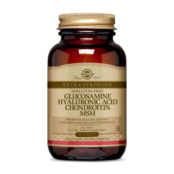 Solgar Glucosamine  Hyaluronic Acid Chondroitin  MSM Shellfish Free Tablets 60's