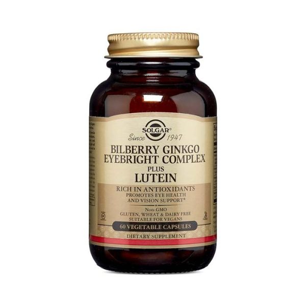 Solgar Bilberry Ginkgo Eyebright Complex Lutein 60's