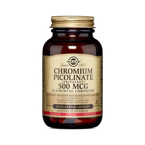 Solgar Chromium Picolinate 500 mcg  Vegetable Capsule  60's