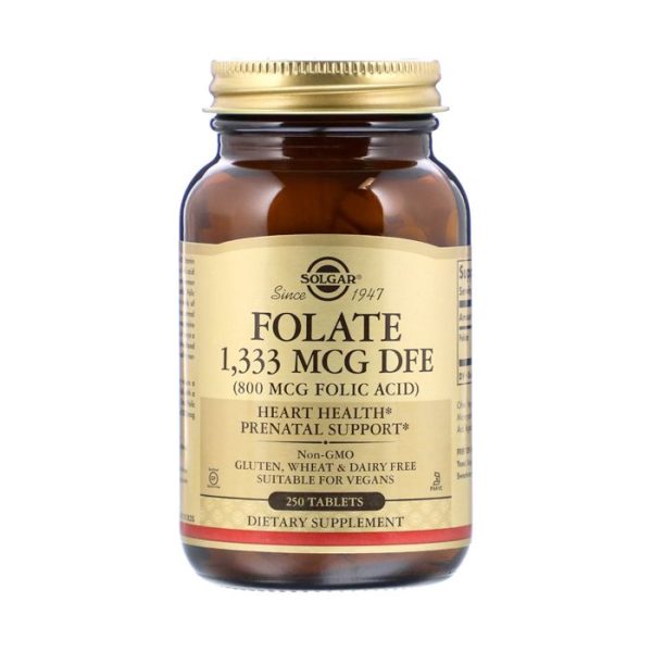 Solgar Folic Acid 800mcg Tablet 250's
