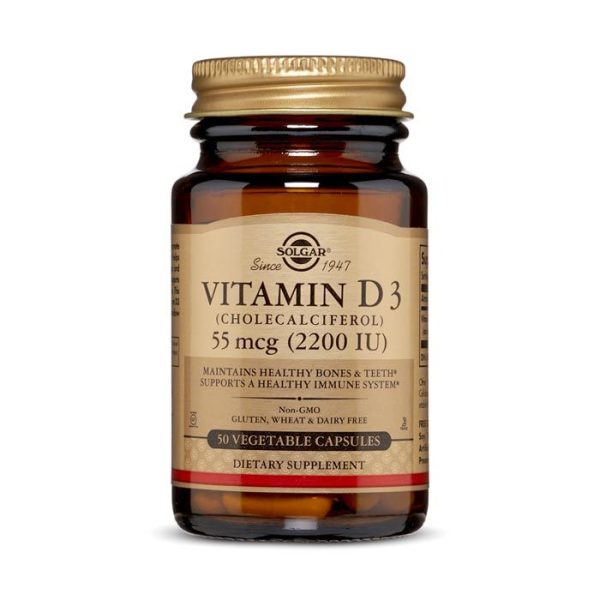 Solgar Vitamin D3 2200iu Vegetable Capsule 50's