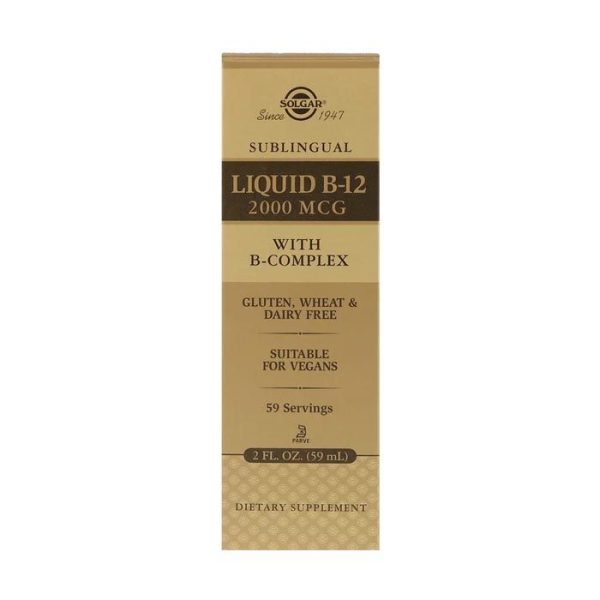 Solgar Liquid Sublingual B12 + B Complex  2 Oz New