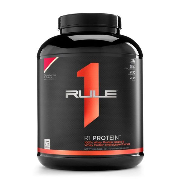 Rule1 Protein 76 Servings Strawberry &  Creme 4.89 Lb