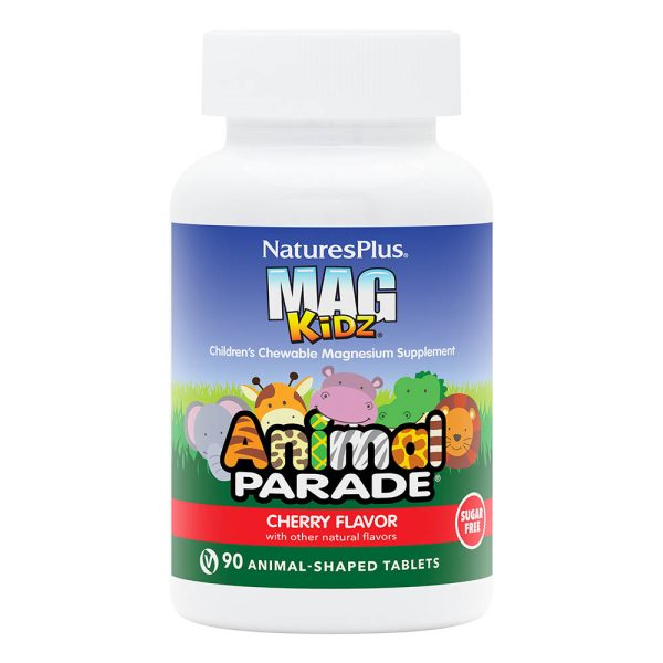 Natures Plus Animal Parade Magnesium Kidz Chewable Cherry 90 Tablets