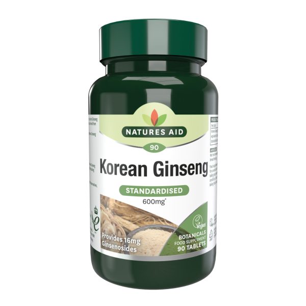 Natures Aid Korean Ginseng 600mg 90 Tablets