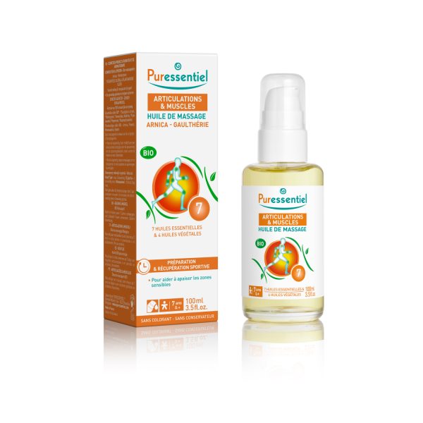Puressentiel Muscles & Joints Relaxing Organic Massage Oil Arnica & Wintergreen 100ml