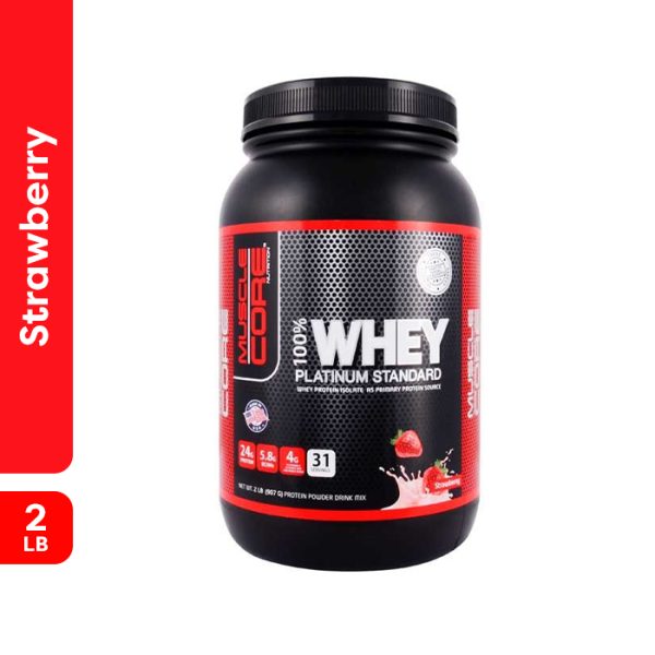 Muscle Core 100% Whey Platinum Standard 2lb Strawberry