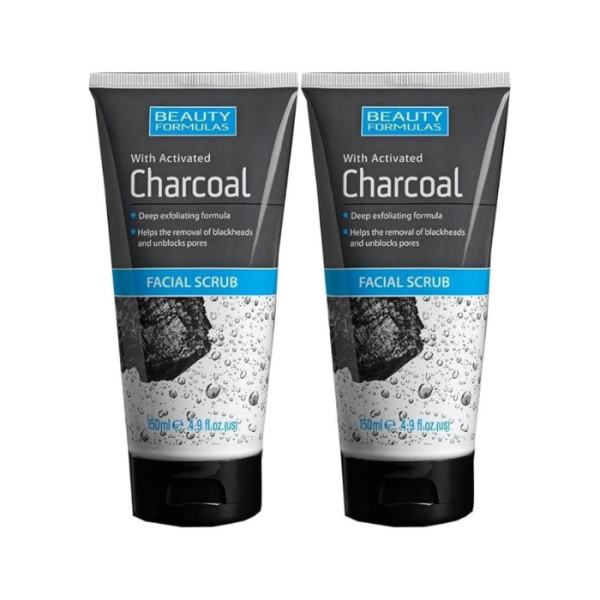 Beauty Formulas Charcoal Facial Scrub 150ml 1+1 Combo