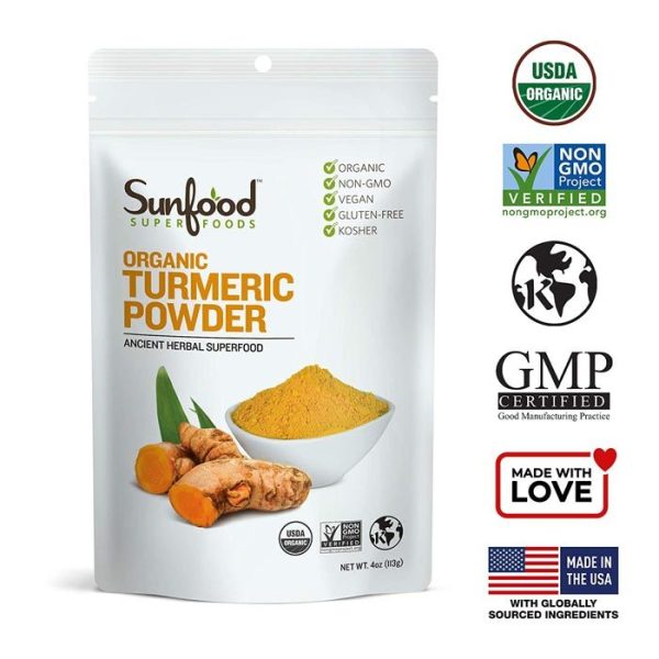 Sunfood Superfoods Turmeric Root Powder 4Oz