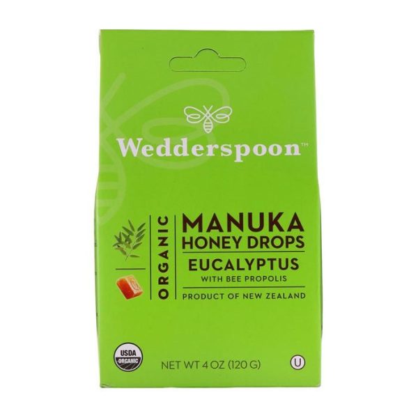 Wedderspoon Organic Manuka Honey Drop Eucalyptus 120 g 20's