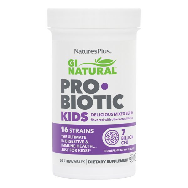 Natures Plus GI Natural Pro.Biotic Kids 7 Billion CFU 30 Chewables
