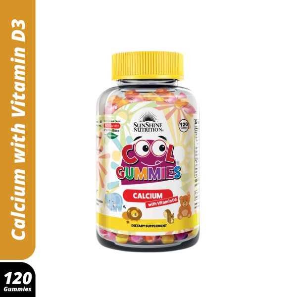 Sunshine Nutrition Cool Gummies Kids Calcium With Vitamn D3 120's
