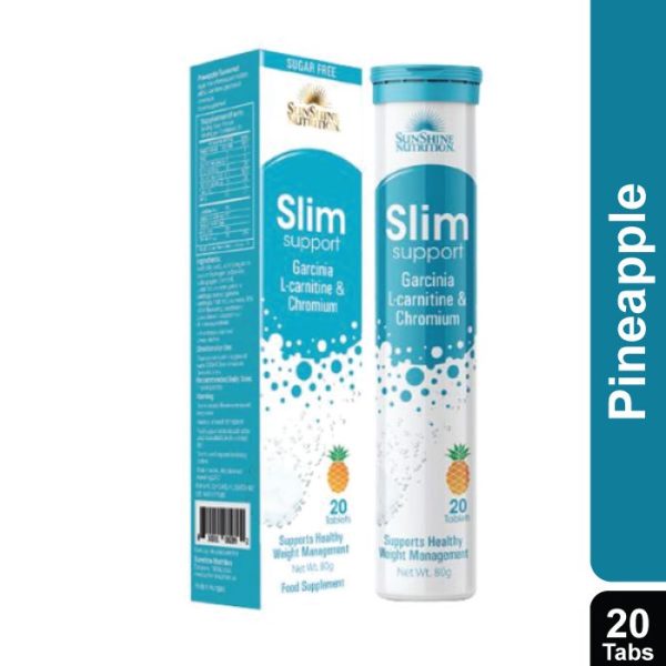 Sunshine Nutrition Slim Support Efferv Pineapple  Tabs 20's