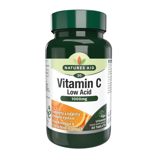 Natures Aid Vitamin C 1000mg Low Acid Tablets 30's
