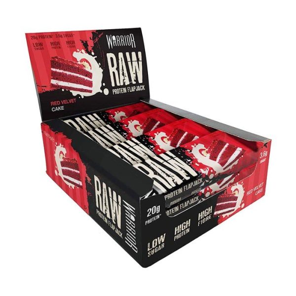 Warrior Raw Protein Flapjack Red Velvet Cake 12 Count
