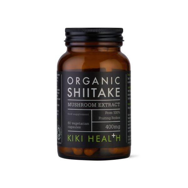 KIKI Health Organic Shiitake Mushroom Extract 60 Vegetarian Capsules