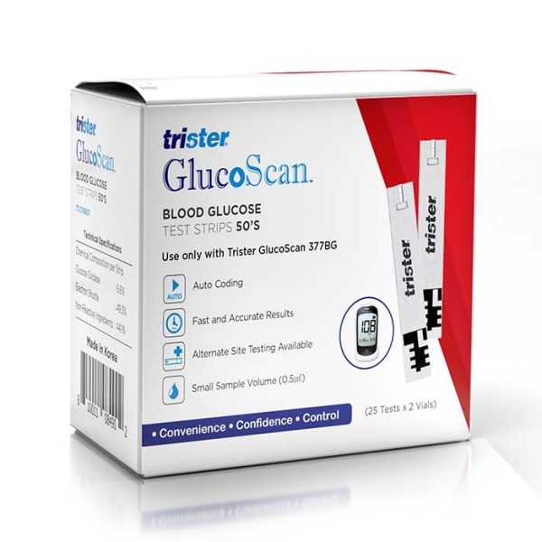 Trister Glucoscan Blood Glucose Test Strips 50s Ts 378BGT
