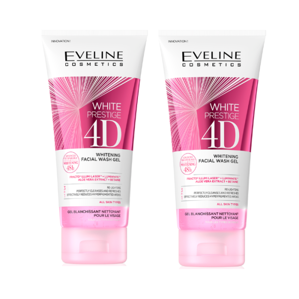 Eveline White Prestige 4d Whitening Facial Wash Gel 200ml-1+1 Free
