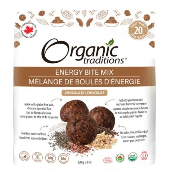 Organic Traditions Energy Bite Mix Chocolate 220 g