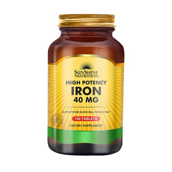 Sunshine Nutrition High Potency Iron 40Mg Tabs 100s