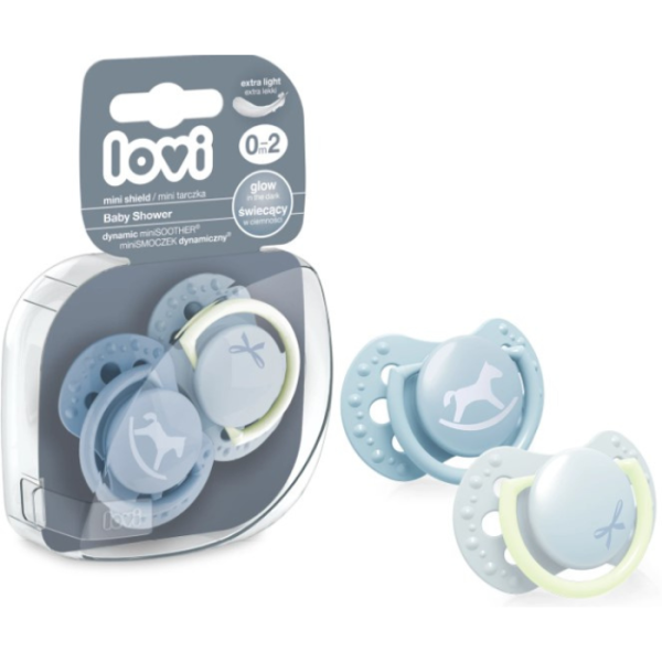 Lovi Dynamic Soother Silicone 0-2m (2pcs) Baby Shower Boy