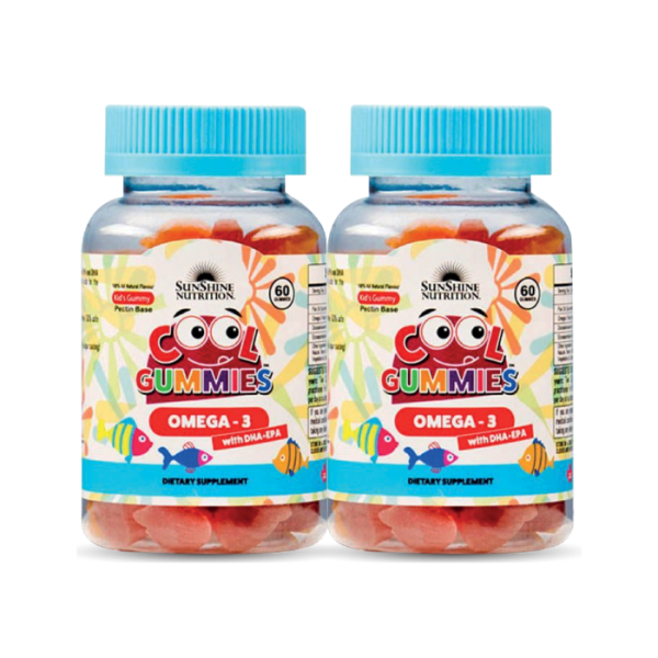 Sunshine Nutrition Cool Gummies Omega3 with DHA/EPA 60's X2 Value Pack