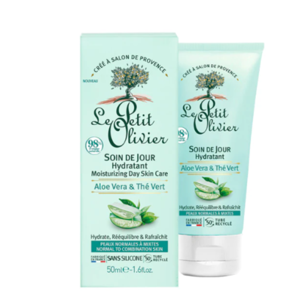 Le Petit Olivier Moisture Day Skin –Aloe & Green Tea  50ml