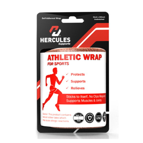 Hercules Athletic Wrap 3inchx80inch - WHITE