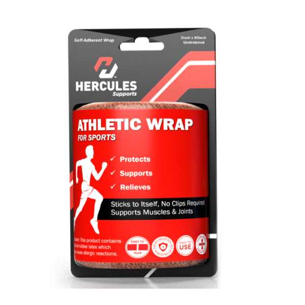 Hercules Athletic Wrap 3inchx80inch - RED
