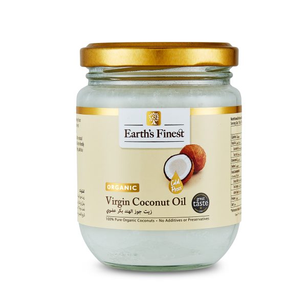 Earth’s Finest Organic Virgin Coconut Oil, 100% Pure, Cold-Pressed, Unrefined, No Additives or Chemicals - 200ml