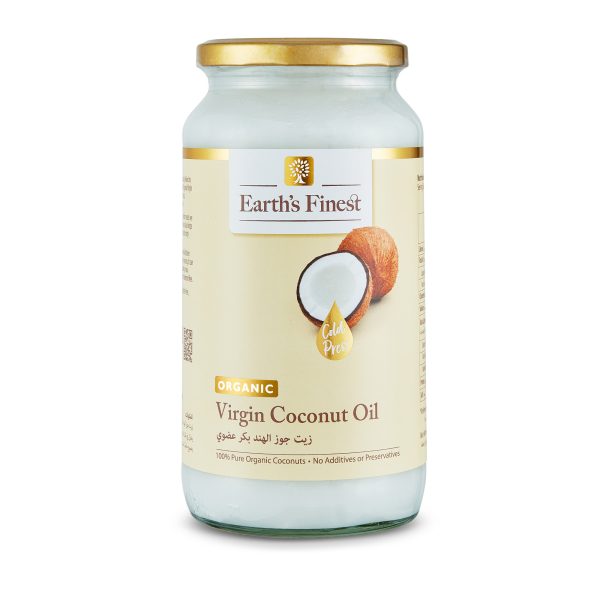 Earth’s Finest Organic Virgin Coconut Oil, 100% Pure, Cold-Pressed, Unrefined, No Additives or Chemicals - 950ml