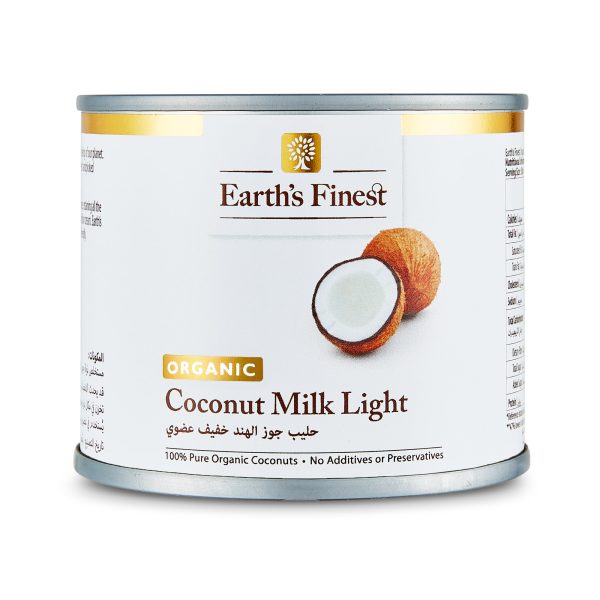 Earth’s Finest Organic Coconut Milk Light, Unsweetened, Vegan, Dairy-Free, BPA-Free, Low-Fat & Long-Life - 200ml