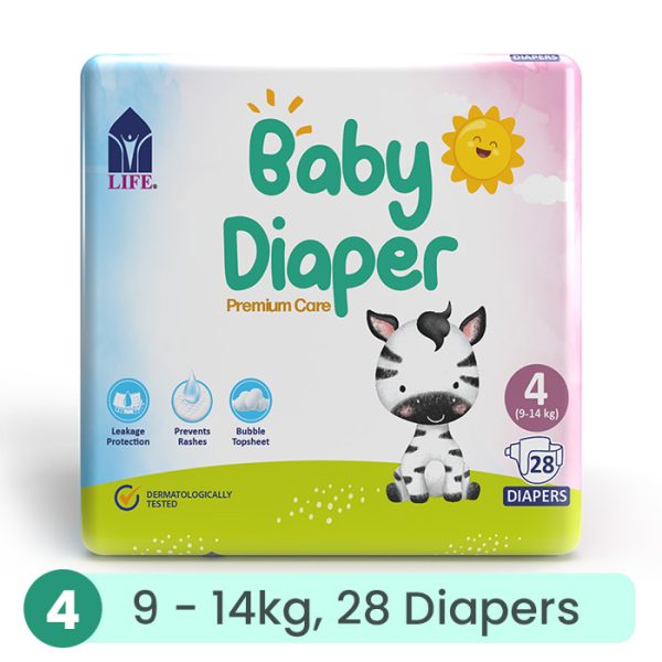 Life Baby Diaper Size 4-Large (9-14KG) 28's