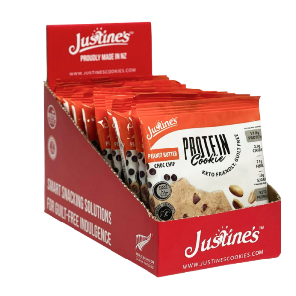 Justine's Protein Cookie Peanut Butter Chocolate Chip 60G 12s