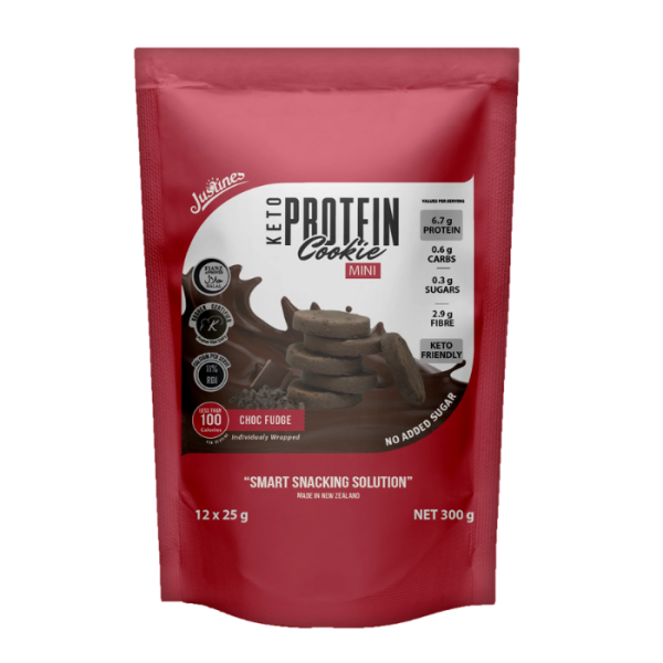Justine's Protein Cookie Mini Chocolate Fudge 25g 12s