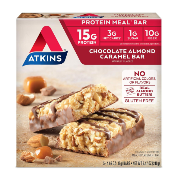 Atkins Protein Meal Bar Chocolate Almond Caramel 5's
