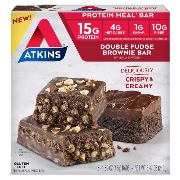 Atkins Protein Meal Bar Double Fudge Brownie 5's